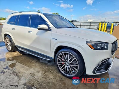 Czwarte zdjęcie samochodu z boku: 2021 MERCEDES-BENZ GLS 63 AMG 4MATIC VIN:4JGFF8KE0MA523840 - miniatura