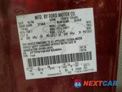 Zdjęcie 12 z 12 samochodu: 2006 FORD F150 SUPERCREW VIN:1FTPW14536FB54684 - miniatura