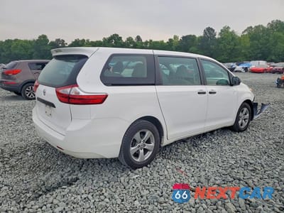 Trzecie zdjęcie samochodu z tyłu: 2017 TOYOTA SIENNA L 7-PASSENGER VIN:5TDZZ3DC9HS785677 - miniatura