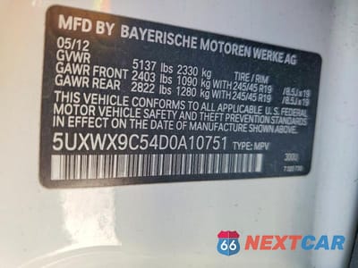 Zdjęcie 13 z 13 samochodu: 2013 BMW X3 XDRIVE28I VIN:5UXWX9C54D0A10751 - miniatura