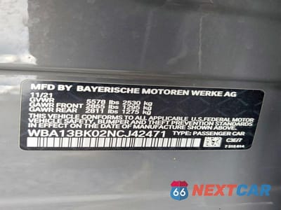 Zdjęcie 12 z 12 samochodu: 2022 BMW M550XI VIN:WBA13BK02NCJ42471 - miniatura