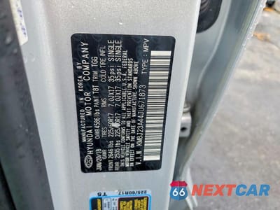 Zdjęcie 12 z 12 samochodu: 2018 HYUNDAI TUCSON SE VIN:KM8J23A44JU671873 - miniatura