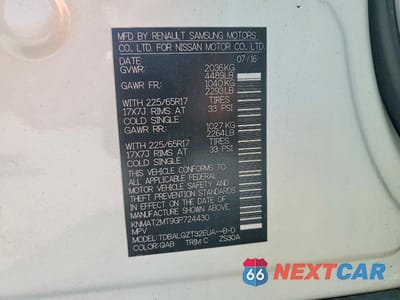 Zdjęcie 13 z 13 samochodu: 2016 NISSAN ROGUE SV VIN:KNMAT2MT9GP724430 - miniatura