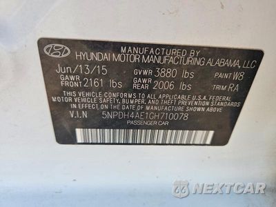 Zdjęcie 12 z 12 samochodu: 2016 HYUNDAI ELANTRA SE VIN:5NPDH4AE1GH710078 - miniatura