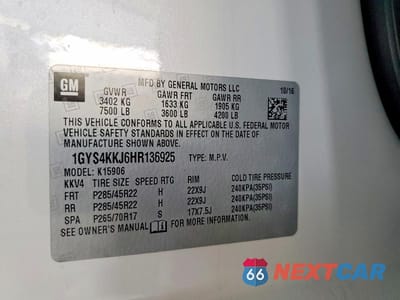 Zdjęcie 13 z 13 samochodu: 2017 CADILLAC ESCALADE ESV PLATINUM VIN:1GYS4KKJ6HR136925 - miniatura