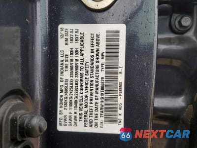 Zdjęcie 12 z 12 samochodu: 2019 HONDA CR-V TOURING VIN:7FARW1H91KE006879 - miniatura