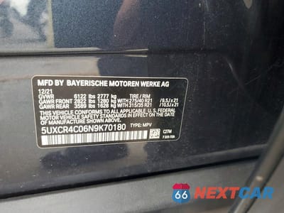 Zdjęcie 12 z 12 samochodu: 2022 BMW X5 SDRIVE 40I VIN:5UXCR4C06N9K70180 - miniatura