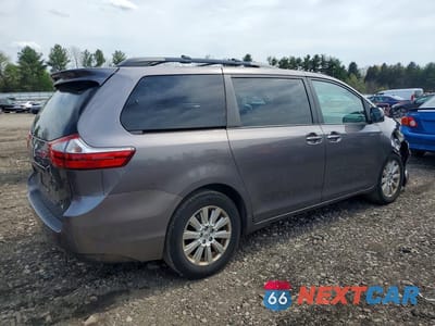 Trzecie zdjęcie samochodu z tyłu: 2015 TOYOTA SIENNA XLE 7-PASSENGER VIN:5TDDK3DC1FS116623 - miniatura