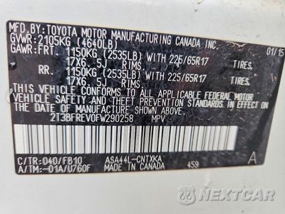 Zdjęcie 12 z 12 samochodu: 2015 TOYOTA RAV4 LE VIN:2T3BFREV0FW290258 - miniatura