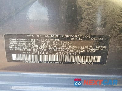 Zdjęcie 12 z 12 samochodu: 2024 SUBARU IMPREZA VIN:JF1GUABC5R8245512 - miniatura