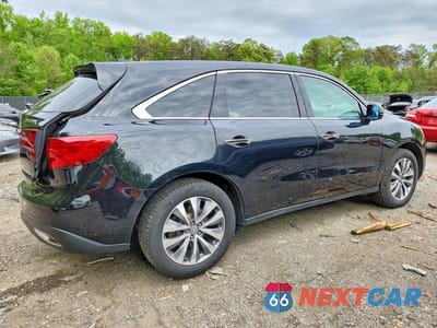 Trzecie zdjęcie samochodu z tyłu: 2016 ACURA MDX TECHNOLOGY VIN:5FRYD4H46GB060560 - miniatura