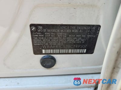 Zdjęcie 12 z 12 samochodu: 2011 BMW 528 I VIN:WBAFR1C52BC749507 - miniatura