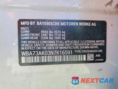 Zdjęcie 12 z 12 samochodu: 2022 BMW 228XI VIN:WBA73AK03N7K16591 - miniatura
