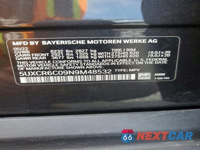 Zdjęcie 14 z 14 samochodu: 2022 BMW X5 XDRIVE40I VIN:5UXCR6C09N9M48532 - miniatura