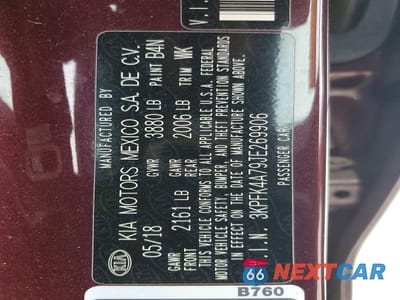 Zdjęcie 13 z 13 samochodu: 2018 KIA FORTE LX VIN:3KPFK4A79JE269906 - miniatura