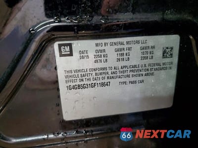 Zdjęcie 12 z 12 samochodu: 2016 BUICK LACROSSE VIN:1G4GB5G31GF118647 - miniatura