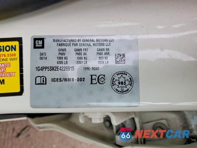 Zdjęcie 12 z 12 samochodu: 2014 BUICK VERANO VIN:1G4PP5SK2E4226915 - miniatura