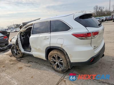 Drugie zdjęcie samochodu z przodu: 2016 TOYOTA HIGHLANDER XLE VIN:5TDJKRFH7GS323548 - miniatura