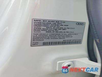 Zdjęcie 13 z 13 samochodu: 2023 AUDI Q8 PREMIUM VIN:WA1AVBF16PD012426 - miniatura