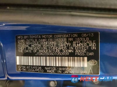 Zdjęcie 12 z 12 samochodu: 2013 TOYOTA PRIUS C ONE VIN:JTDKDTB36D1050939 - miniatura