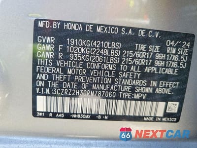 Zdjęcie 13 z 13 samochodu: 2024 HONDA HR-V LX VIN:3CZRZ2H30RM787060 - miniatura