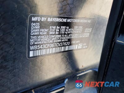 Zdjęcie 13 z 13 samochodu: 2026 BMW IX XDRIVE45 VIN:WB543CF06TCV37620 - miniatura