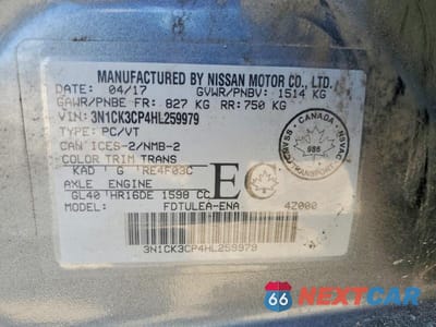 Zdjęcie 12 z 12 samochodu: 2017 NISS MICRA VIN:3N1CK3CP4HL259979 - miniatura