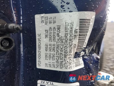 Zdjęcie 13 z 13 samochodu: 2019 HONDA CR-V EX VIN:5J6RW2H56KA019824 - miniatura