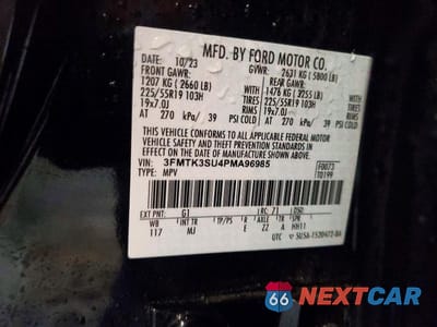 Zdjęcie 13 z 13 samochodu: 2023 FORD MUSTANG MACH-E PREMIUM VIN:3FMTK3SU4PMA96985 - miniatura