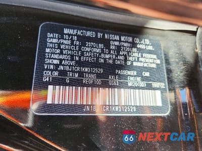 Zdjęcie 13 z 13 samochodu: 2019 NISSAN ROGUE SPORT SL VIN:JN1BJ1CR1KW312529 - miniatura