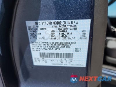 Zdjęcie 12 z 12 samochodu: 2005 FORD ESCAPE XLS VIN:1FMYU92Z75KA16095 - miniatura