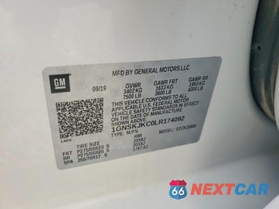 Zdjęcie 13 z 13 samochodu: 2020 CHEVROLET SUBURBAN K1500 PREMIER VIN:1GNSKJKC0LR174092 - miniatura