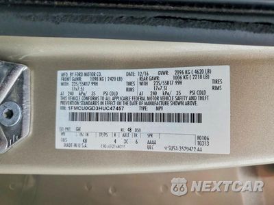 Zdjęcie 12 z 12 samochodu: 2017 FORD ESCAPE SE VIN:1FMCU0GD3HUC47457 - miniatura