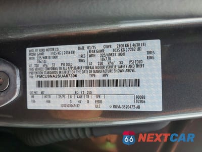 Zdjęcie 14 z 14 samochodu: 2025 FORD ESCAPE ST LINE SELECT VIN:1FMCU9NA2SUA87396 - miniatura