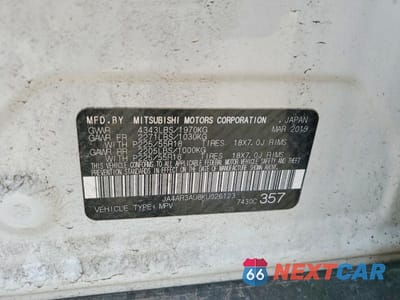 Zdjęcie 13 z 13 samochodu: 2019 MITSUBISHI OUTLANDER SPORT ES VIN:JA4AR3AU8KU026123 - miniatura