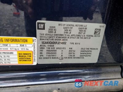 Zdjęcie 13 z 13 samochodu: 2015 BUICK ENCLAVE VIN:5GAKVCKD5FJ214952 - miniatura