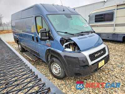 Czwarte zdjęcie samochodu z boku: 2021 RAM PROMASTER 3500 DELIVERY VAN VIN:3C6MRVJG9ME571460 - miniatura