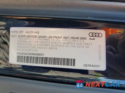 Zdjęcie 12 z 12 samochodu: 2021 AUDI A6 PREMIUM PLUS VIN:WAUE3AF28MN068001 - miniatura