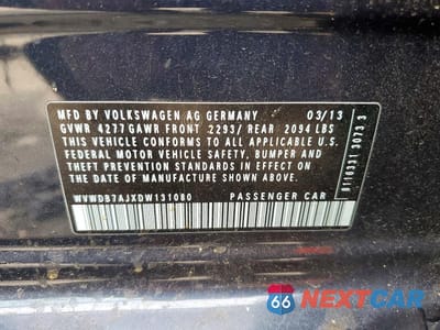 Zdjęcie 12 z 12 samochodu: 2013 VOLKSWAGEN GOLF VIN:WVWDB7AJXDW131080 - miniatura