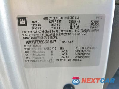 Zdjęcie 13 z 13 samochodu: 2012 GMC ACADIA SLT-1 VIN:1GKKVRED9CJ321547 - miniatura
