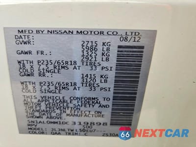Zdjęcie 13 z 13 samochodu: 2013 INFINITI JX35 BASE VIN:5N1AL0MM1DC319898 - miniatura