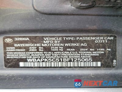 Zdjęcie 12 z 12 samochodu: 2011 BMW 328 XI SULEV VIN:WBAPK5C51BF125065 - miniatura
