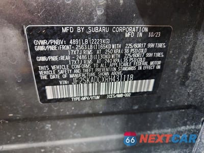 Zdjęcie 14 z 14 samochodu: 2024 SUBARU FORESTER PREMIUM VIN:JF2SKADCXRH431118 - miniatura