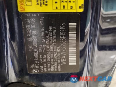 Zdjęcie 12 z 12 samochodu: 2008 BMW 328 I SULEV VIN:WBAWR33588P152195 - miniatura