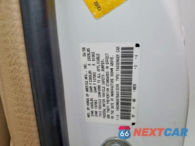 Zdjęcie 12 z 12 samochodu: 2006 HONDA ACCORD EX VIN:1HGCM82676A013379 - miniatura