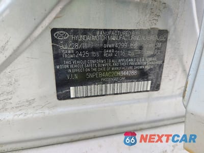 Zdjęcie 12 z 12 samochodu: 2012 HYUNDAI SONATA GLS VIN:5NPEB4AC2CH344288 - miniatura