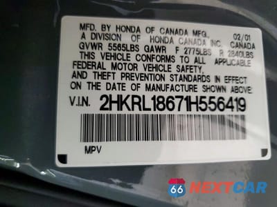 Zdjęcie 13 z 13 samochodu: 2001 HONDA ODYSSEY EX VIN:2HKRL18671H556419 - miniatura