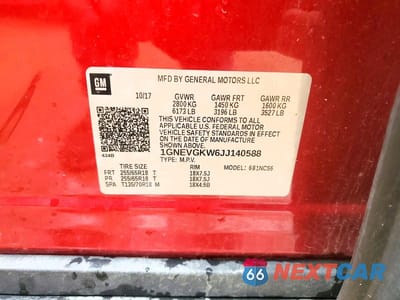 Zdjęcie 13 z 13 samochodu: 2018 CHEVROLET TRAVERSE LT VIN:1GNEVGKW6JJ140588 - miniatura