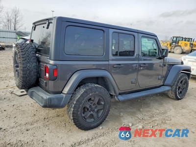Trzecie zdjęcie samochodu z tyłu: 2019 JEEP WRANGLER UNLIMITED SPORT VIN:1C4HJXDG9KW538602 - miniatura