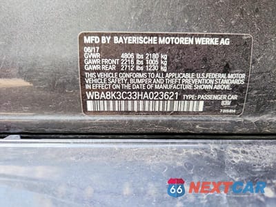 Zdjęcie 13 z 13 samochodu: 2017 BMW 330 XI VIN:WBA8K3C33HA023621 - miniatura